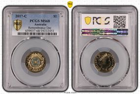 2017-C $2 Remembrance Day Colorized MS68