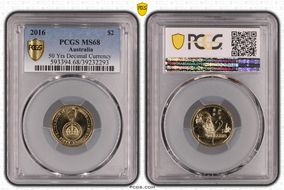 2016 $2 50 Yrs Decimal Currency MS68