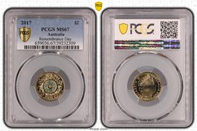 2017 $2 Remembrance Day Colorized MS67