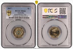 2017 $2 Remembrance Day Colorized MS66