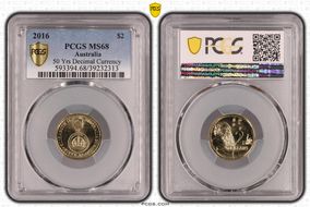 2016 $2 50 Yrs Decimal Currency MS68