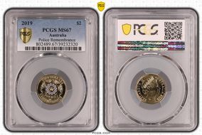 2019 $2 Police Remembrance Colorized MS67