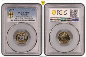 2019 $2 Police Remembrance Colorized MS67