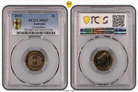 2013 $2 Coronation Colorized MS67