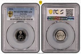 2016 5C 50 Yrs Decimal Currency PR70DCAM