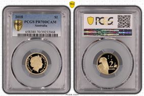 2018 $2 30th Anniversary Designed by Ian Rank-Broadley Effigy PR70DCAM