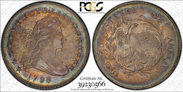 1795 $1 BB-52, Centered Bust AU53