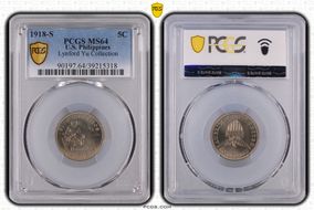 1918-S 5C MS64