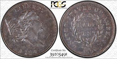 1794 1/2C C-1a AU55BN