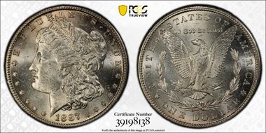 1887-S $1 VAM 2, S/S MS62