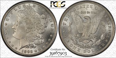 1892-CC $1 MS64+