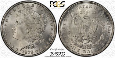 1878 7TF $1 Reverse of 1879 MS65