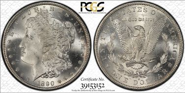 1890-S $1 MS65