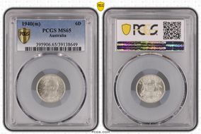 1940(m) 6D KM-38  Ag MS65