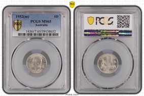 1952(m) 6D KM-45  Ag MS65