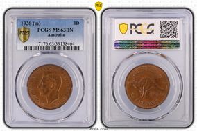 1938 (m) 1D MS63BN