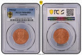 1962 Y. (p) 1/2D MS64RD