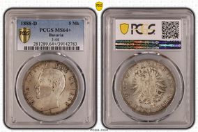 1888-D 5 Mk J-44 MS64+