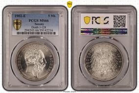 1902-E 5 Mk Death J-128 MS66