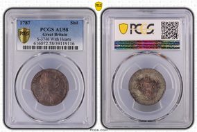 1787 Shil S-3746 Hearts AU58