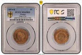 1874-K 5C Gad-157a F-118 MS65RD