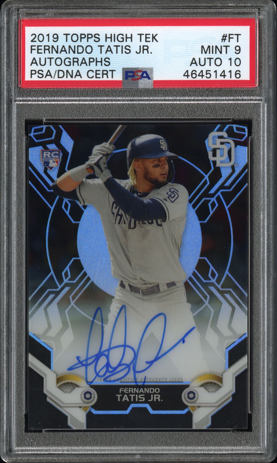 2019 Topps TOPPS HIGH TEK AUTOGRAPHS AUTOGRAPHSCertificationPrimary Signer (1 Signer)FERNANDO TATIS JR. #FT Fernando Tatis Jr. front