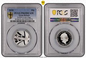 2018 10p S-F29 U-UK Flag PR69DCAM