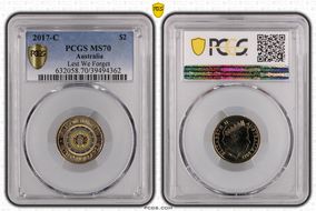 2017-C $2 Lest We Forget Colorized MS70