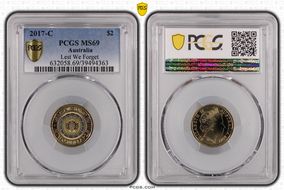 2017-C $2 Lest We Forget Colorized MS69