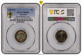 2017-C $2 Remembrance Day Colorized MS68