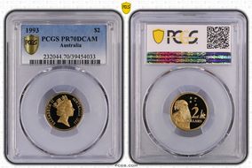 1993 $2 PR70DCAM