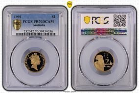 1992 $2 PR70DCAM