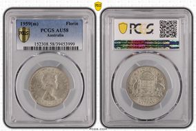 1959(m) Florin KM-60  Ag AU58