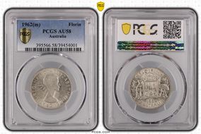 1962(m) Florin KM-60  Ag AU58