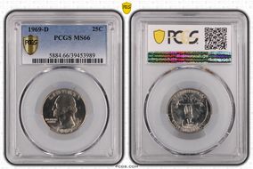 1969-D 25C MS66