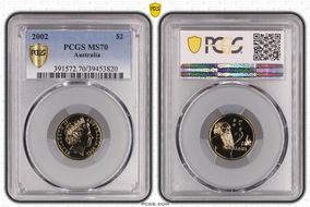 2002 $2 MS70