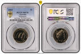2003 $1 Volunteers MS70