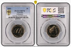 2003 $1 Volunteers MS70