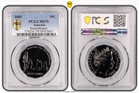 2005 50C Remembrance MS70