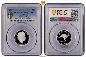 1999 5C 1939 1/2d Ag PR70DCAM