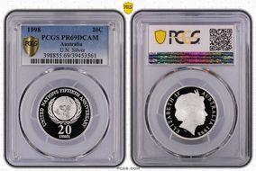 1998 20C United Nations 50th Ann. Ag PR69DCAM