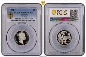 1991 $1 Silver PR69DCAM