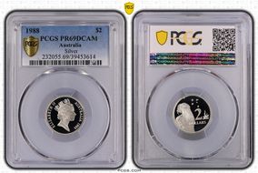 1988 $2 Silver PR69DCAM
