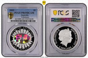 2003 $5 Volunteers PR69DCAM