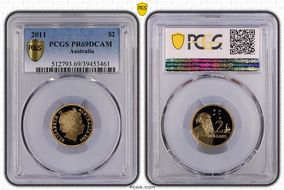 2011 $2 PR69DCAM