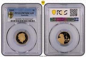 2009 $2 PR70DCAM