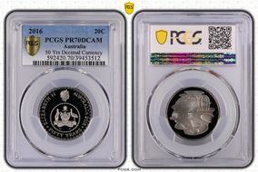 2016 20C 50 Yrs Decimal Currency PR70DCAM