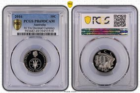 2016 10C 50 Yrs Decimal Currency PR69DCAM