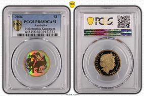 2004 $1 Holographic Kangaroos PR68DCAM
