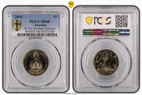 2016 $1 50 Yrs Decimal Currency MS68
